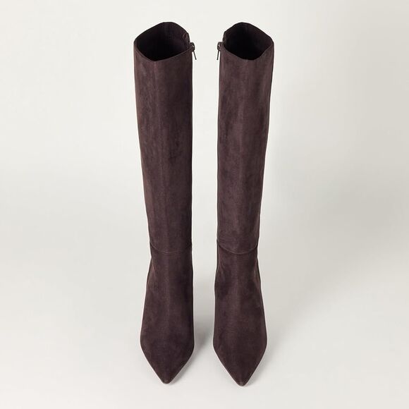 The Drop Women's Geralda Tall Wedge Boots suede 11 - Picture 3 of 7